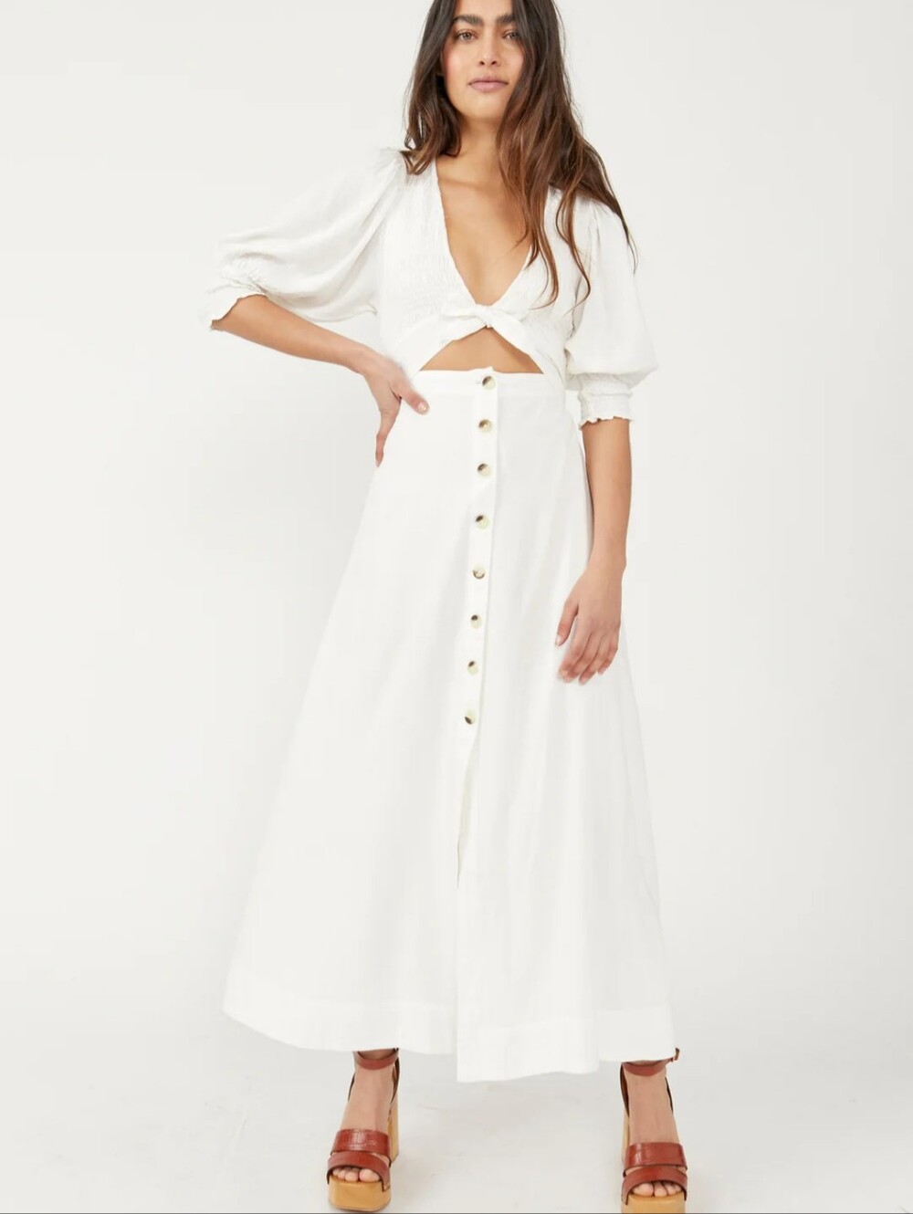 Free People String Of Hearts Maxi Dress White - Picture 4 of 15